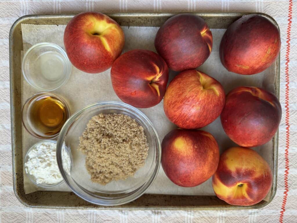 Ingredients for Nectarine mixture.
