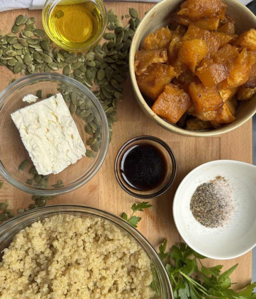 Ingredients for Butternut Squash Salad.