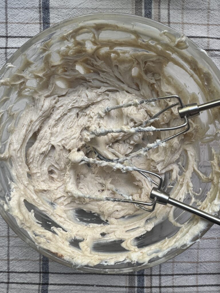 Brown Butter Cream Cheese Frosting in a bowl.