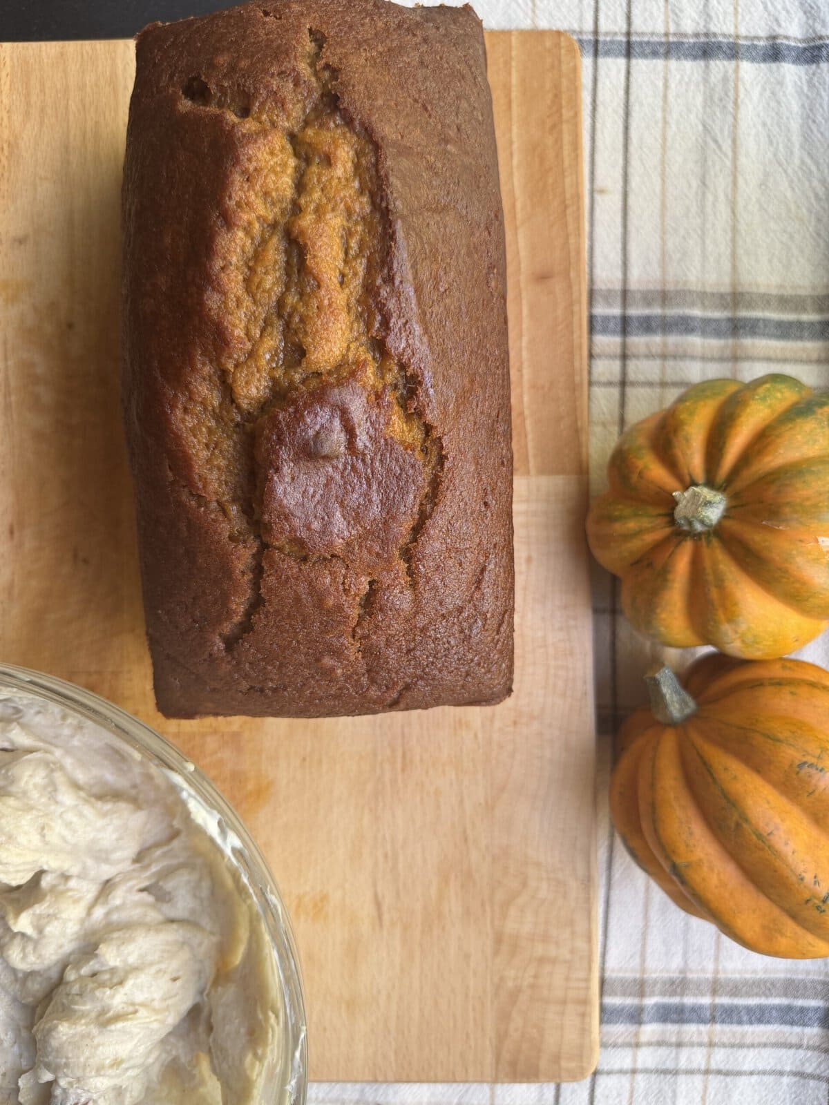 Pumpkin Bread loaf without frosting.